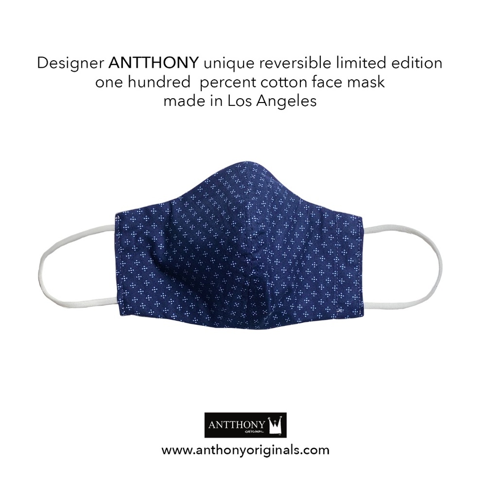 Face Mask (Reversible) Navy Diamond Gentlemen